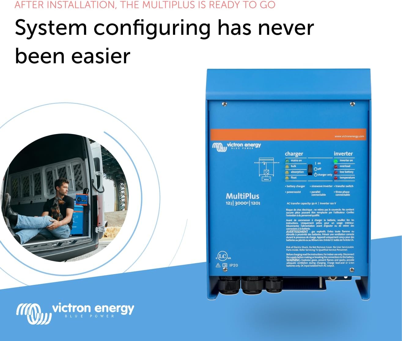 Victron Energy MultiPlus PMP122301102 12/3000/120-50 Inverter Charger 3000VA 12V - Image 4